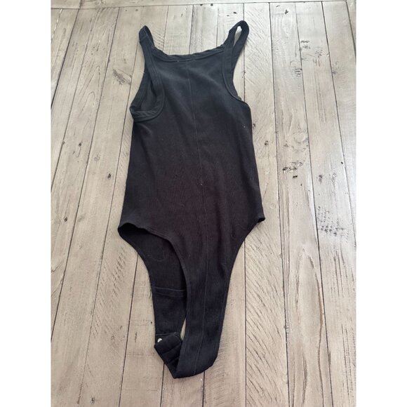 RE/DONE Ribbed Tank Bodysuit Black Size Medium - Picture 4 of 4